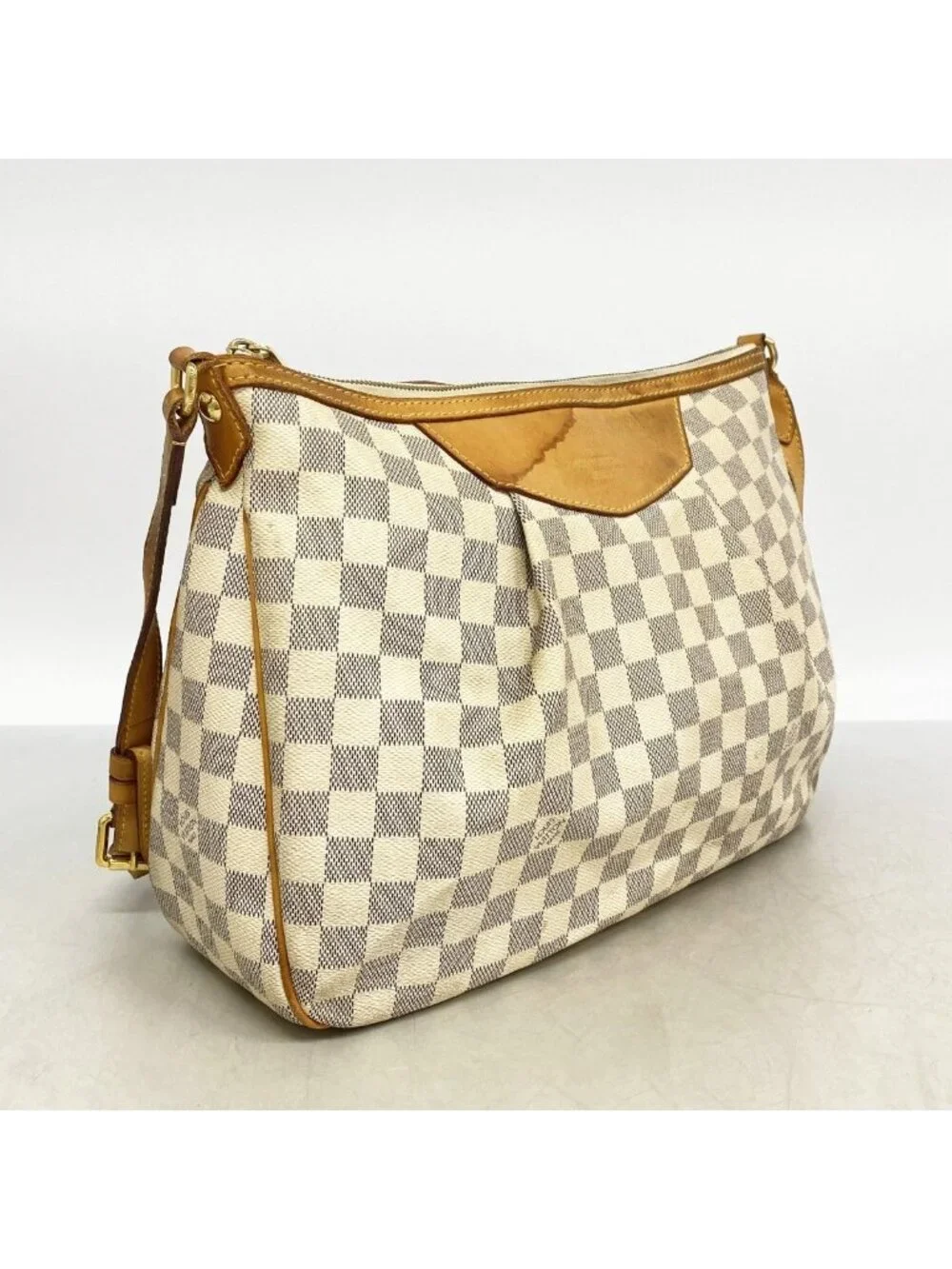 Louis Vuitton Shoulder Bag Damier Azur Syracuse MM White